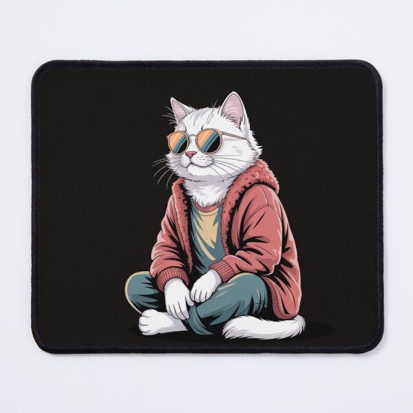 Item preview, Cat With Sunglasses T Shirt, Cool Cat With Pink Sunglasses, Cute Cat Wearing Sunglasses, Stylish Cat Illustration, Funny Cat Shirt Design, Aesthetic Cat Art designed and sold by khadija19art.