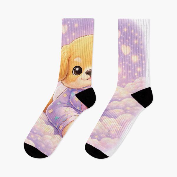 Item preview, Sleepy Puppy Hugging Star | Cute Baby Dog in Pajamas | Dreamy Pastel Fantasy Art designed and sold by Furfolkz.