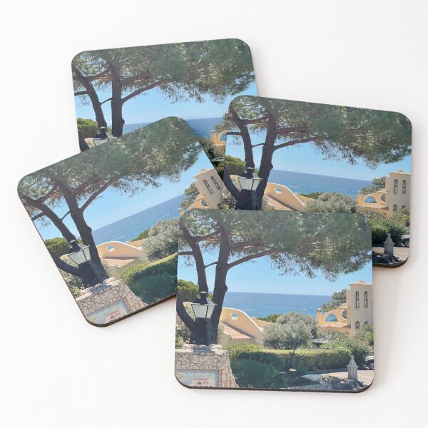 Item preview, Mediterranean Coastal Village Overlooking Blue Ocean designed and sold by MatthewHeights.