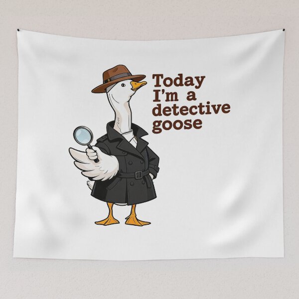 Item preview, Detective Goose – Funny Detective Duck Illustration designed and sold by truongloc246.