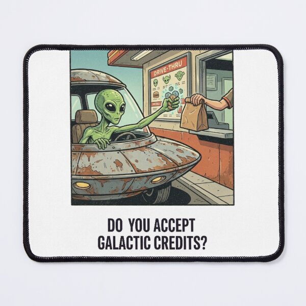 Item preview, Alien Drive Thru Fast Food Humor Design designed and sold by NOVALOOMARCH.