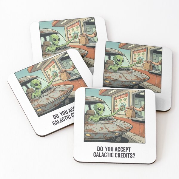 Item preview, Alien Drive Thru Fast Food Humor Design designed and sold by NOVALOOMARCH.
