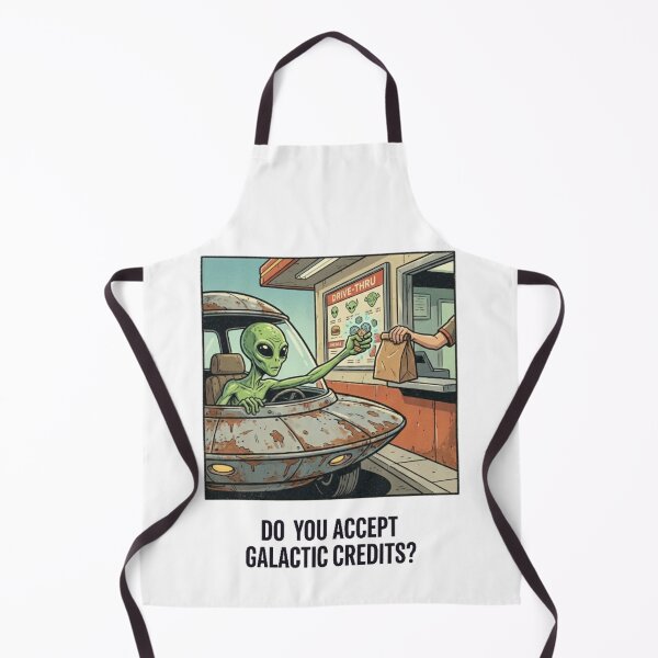Item preview, Alien Drive Thru Fast Food Humor Design designed and sold by NOVALOOMARCH.