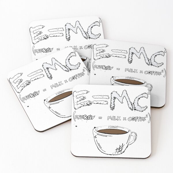 Item preview, E = MC² (Energy = Milk × Coffee²) – Funny Coffee Math Design designed and sold by Fun-and-joy.