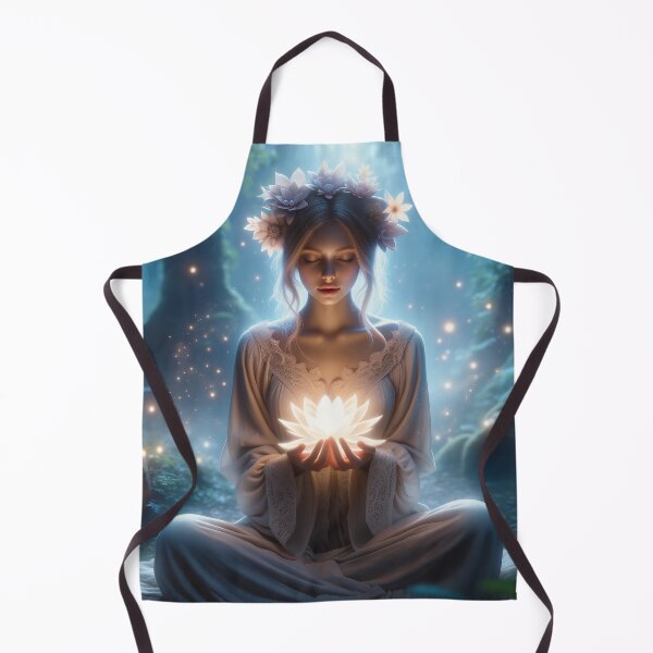 Item preview, Lotus Flower Meditator - Sacred Inner Light Awakening designed and sold by FriskyLemur.