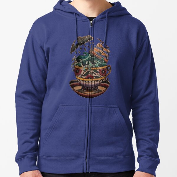 A Tempest In A Teacup Zipped Hoodie