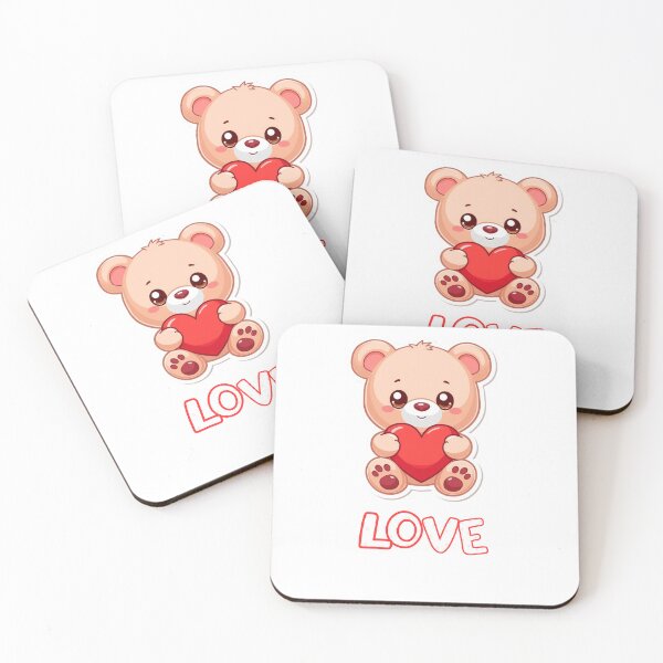 Item preview, Cute Teddy Bear Holding Heart – Valentine’s Day Love Design designed and sold by trendplusco.