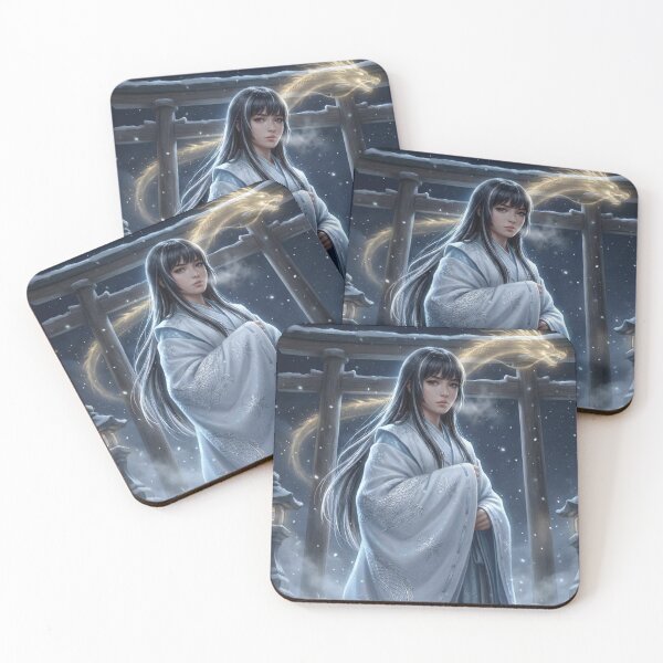 Item preview, Winter Dragon Priestess at the Snow Shrine – Silent Night Guardian | Mori no Akari Series designed and sold by Mori-no-Akari.