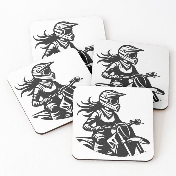 Item preview, MotoCross Lady, Woman on motorcycle, Girl on Dirt Bike Braaap designed and sold by Cr320.