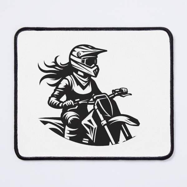 Item preview, MotoCross Lady, Woman on motorcycle, Girl on Dirt Bike Braaap designed and sold by Cr320.