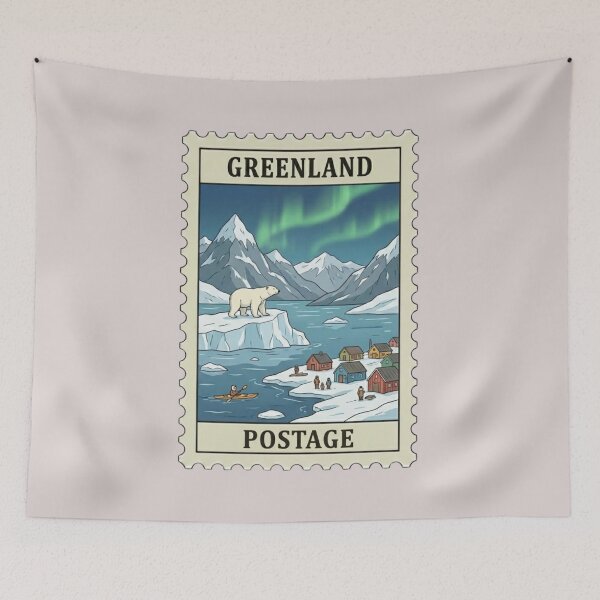 Item preview, Vintage Greenland Postage Stamp designed and sold by allaboutstamps.