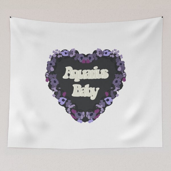 Item preview, Aquarius Baby Star Sign Love Heart Birthday Cake designed and sold by FreeOrca.