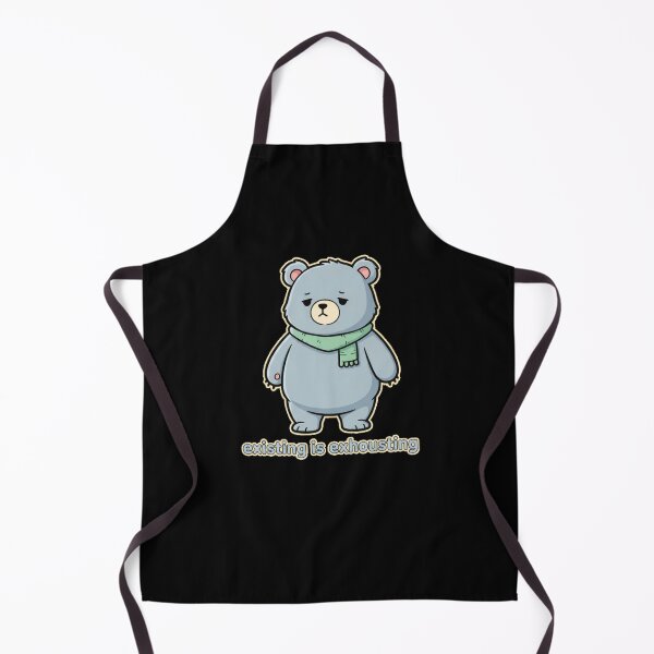 Item preview, Existing Is Exhausting Bear Sticker – Cute Burnout Meme designed and sold by Relatable-Ramen.