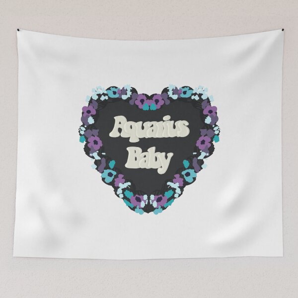 Item preview, Aquarius Baby Star Sign Love Heart Birthday Cake designed and sold by FreeOrca.
