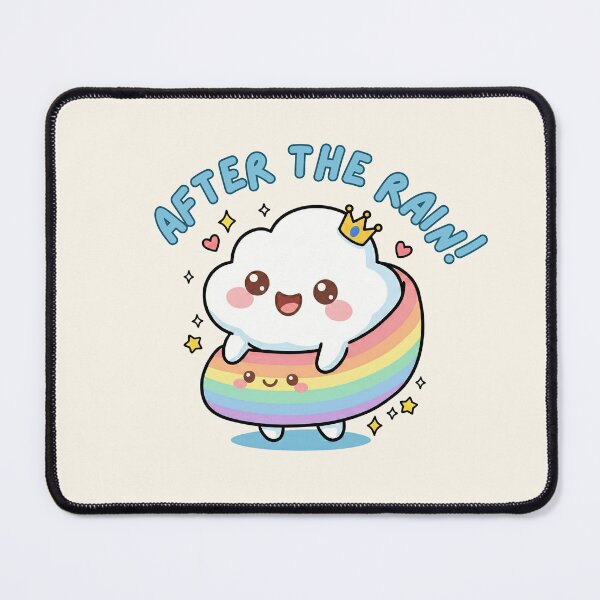 Item preview, After the Rain – Cute Rainbow Cloud Cozy Girly Illustration designed and sold by Beeform.