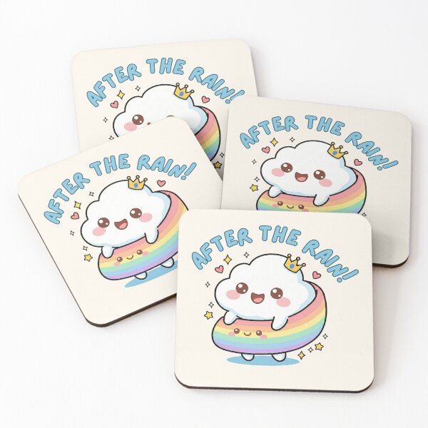 Item preview, After the Rain – Cute Rainbow Cloud Cozy Girly Illustration designed and sold by Beeform.