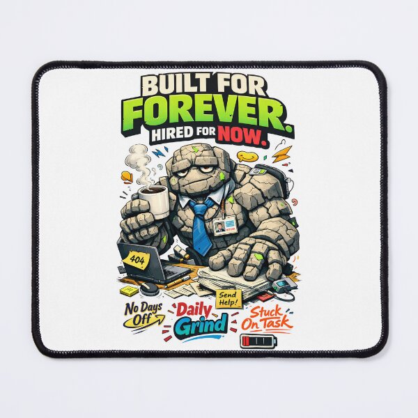 Item preview, Stone Golem Intern - Funny Corporate Burnout Design - Built for Forever Hired for Now - Relatable Office Life Humor Art for Coworkers and Tired Employees by Vivaan Studio designed and sold by Vivaan Studio.