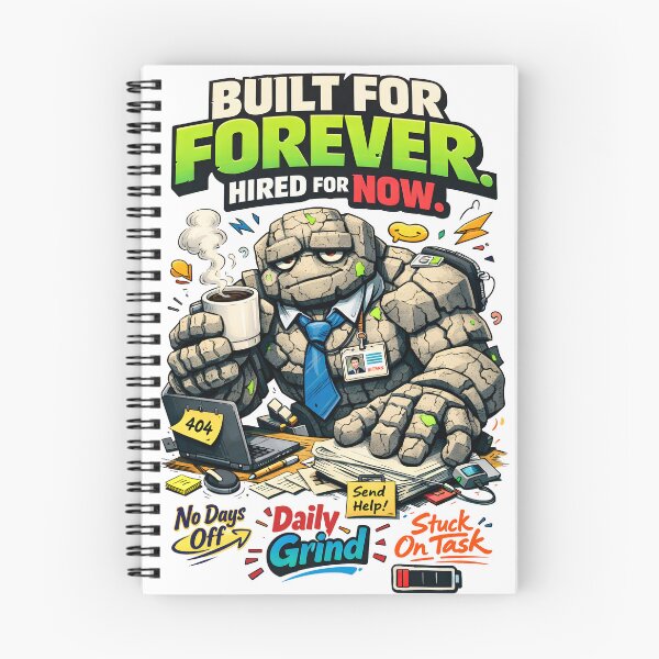 Item preview, Stone Golem Intern - Funny Corporate Burnout Design - Built for Forever Hired for Now - Relatable Office Life Humor Art for Coworkers and Tired Employees by Vivaan Studio designed and sold by Vivaan Studio.