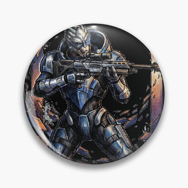 Item preview, Garrus Vakarian Mass Effect Turian Sniper Archangel Normandy Calibrations Loyalty Mission Shepard Fan Art Portrait Poster T-Shirt Sticker Print Gift designed and sold by Senpaiwaves.