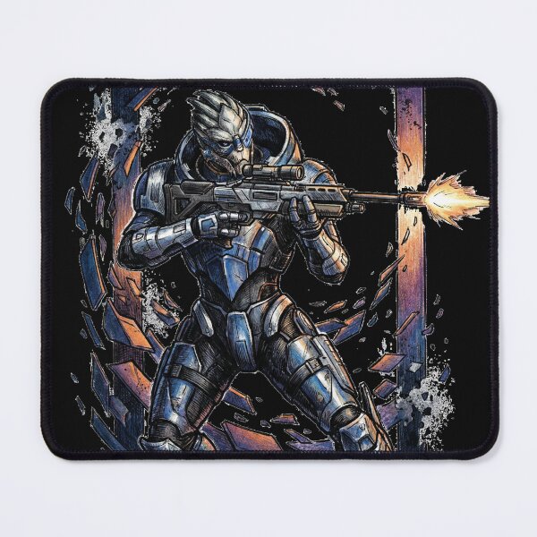 Item preview, Garrus Vakarian Mass Effect Turian Sniper Archangel Normandy Calibrations Loyalty Mission Shepard Fan Art Portrait Poster T-Shirt Sticker Print Gift designed and sold by Senpaiwaves.