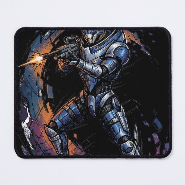 Item preview, Garrus Vakarian Mass Effect Turian Sniper Archangel Normandy Calibrations Loyalty Mission Shepard Fan Art Portrait Poster T-Shirt Sticker Print Gift designed and sold by Senpaiwaves.