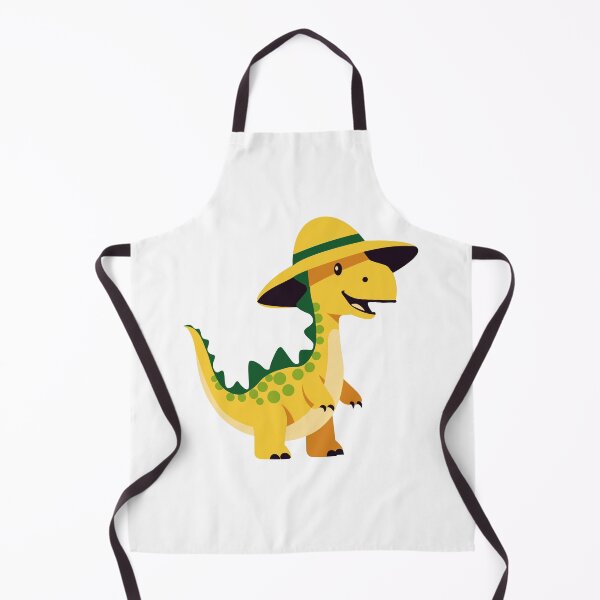Item preview, Cute Yellow Dinosaur Wearing Hat designed and sold by IN Tales.