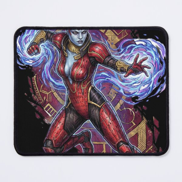 Item preview, Mass Effect Samara Justicar Ardat Yakshi Hunt Blue Skin Fan Art Illustration designed and sold by Senpaiwaves.