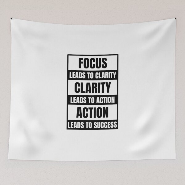 Item preview, Focus Leads to Clarity, Clarity Leads to Action, Action Leads to Success designed and sold by Dondonmart.