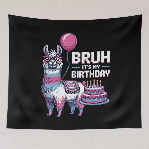 Item preview, Bruh Its My Birthday Llama Pinata Family Party Bday Boy Girl 8 designed and sold by MarkLeedsArt.