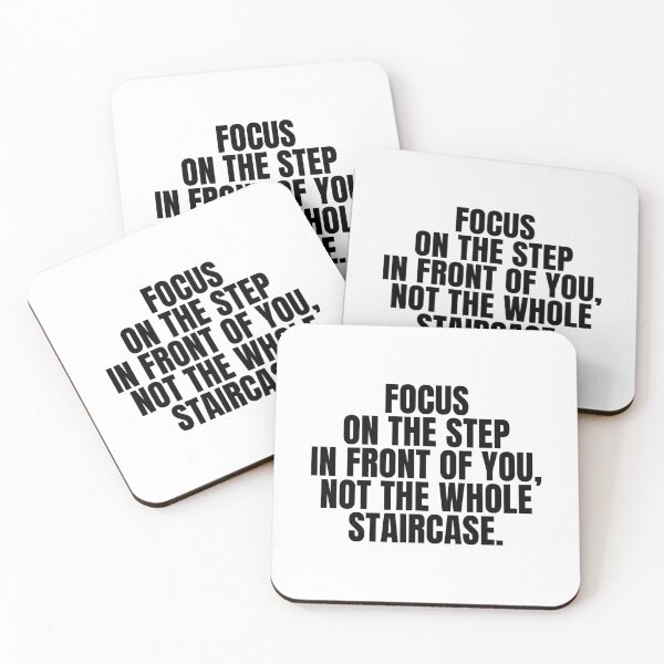Item preview, Focus on the step in front of you, not the whole staircase designed and sold by Dondonmart.