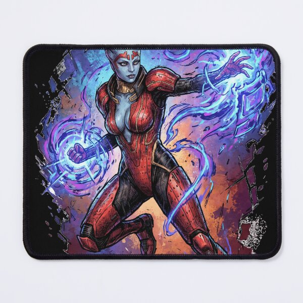 Item preview, Mass Effect Samara Justicar Ardat Yakshi Hunt Blue Skin Fan Art Illustration designed and sold by Senpaiwaves.