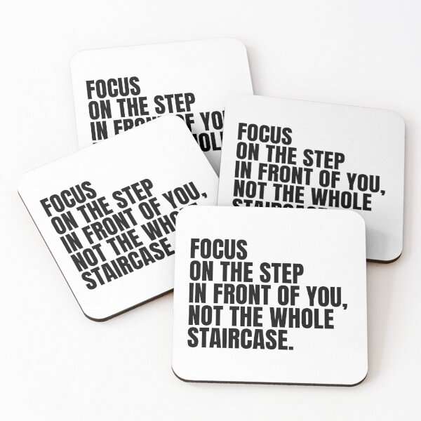 Item preview, Focus on the step in front of you, not the whole staircase designed and sold by Dondonmart.