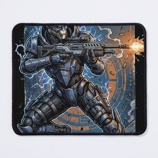Item preview, Garrus Vakarian Mass Effect Turian Sniper Archangel Normandy Calibrations Loyalty Mission Shepard Fan Art Portrait Poster T-Shirt Sticker Print Gift designed and sold by Senpaiwaves.
