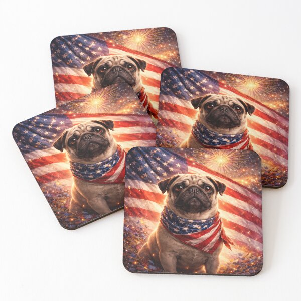 Item preview, Patriotic Pug of Dreams designed and sold by Matty69TeeS.