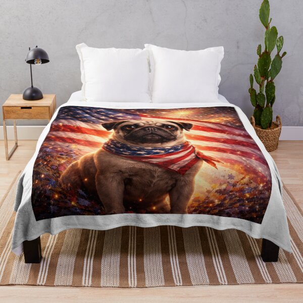 Item preview, Patriotic Pug of Dreams designed and sold by Matty69TeeS.