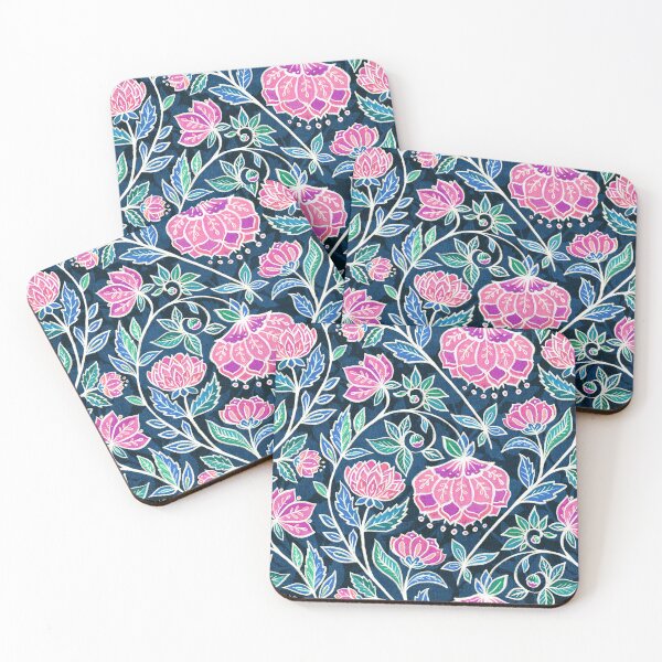 Item preview, Jewel Toned Textured Chalk Chintz in Plum Cobalt and Indigo designed and sold by micklyn.