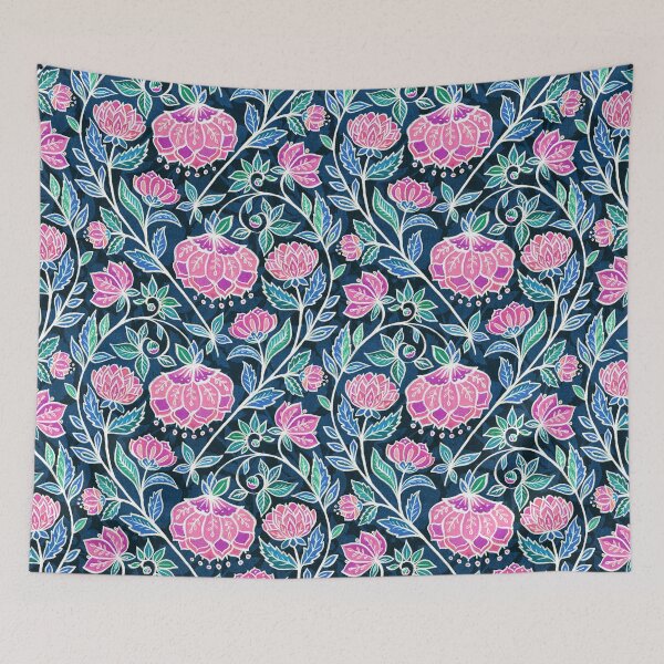Item preview, Jewel Toned Textured Chalk Chintz in Plum Cobalt and Indigo designed and sold by micklyn.