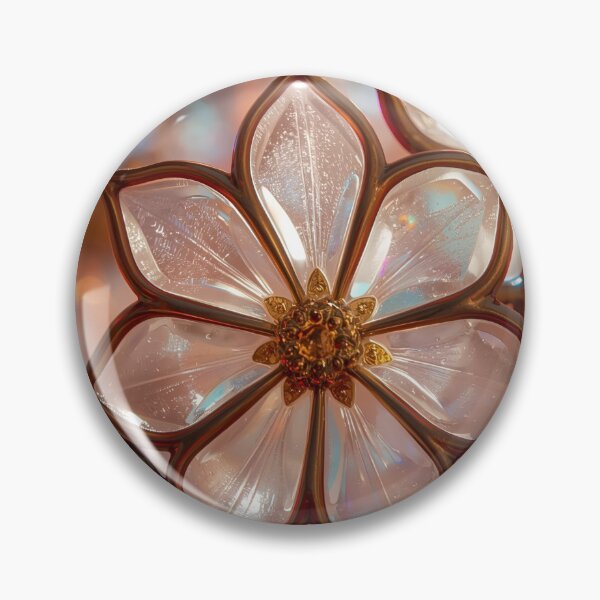 Item preview, Pearlescent Blossom – Stained Glass Floral Light Art designed and sold by FerryFineArt.