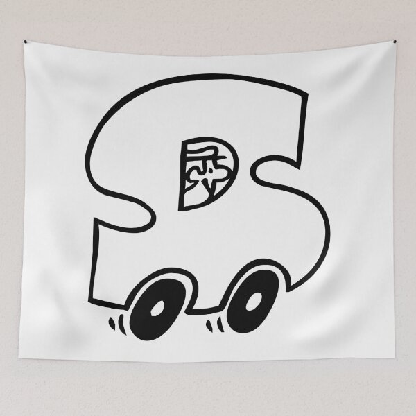 Item preview, Alphabets Doodle - Car and Wheels | ZMQZLZ  13 designed and sold by MyStickersCove.