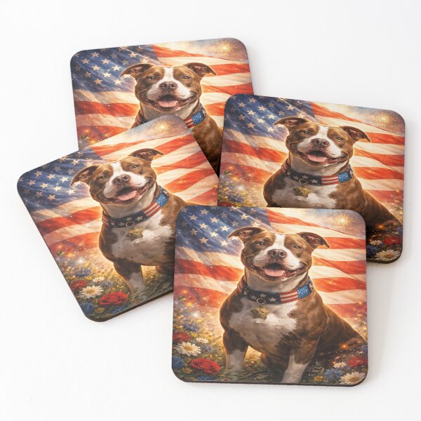 Item preview, Patriotic Pit Bull in Magical Realism designed and sold by Matty69TeeS.