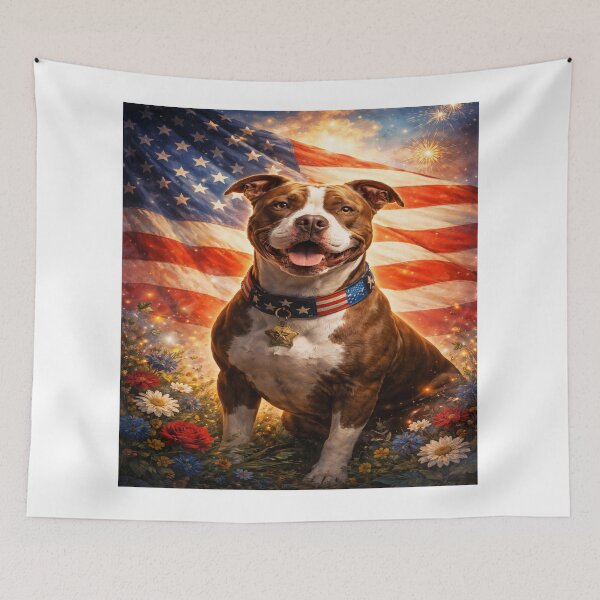 Item preview, Patriotic Pit Bull in Magical Realism designed and sold by Matty69TeeS.