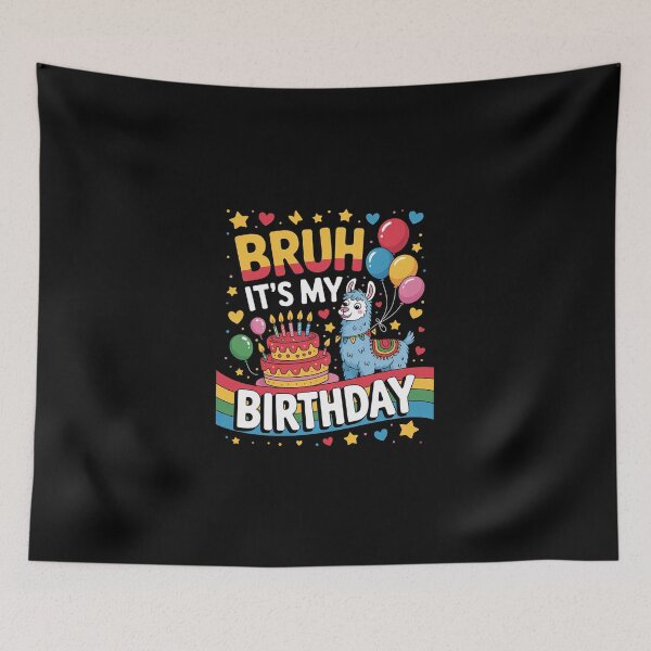 Item preview, Bruh It's My Birthday Llama Pinata Kids Party 5 designed and sold by SyntaxClaw.