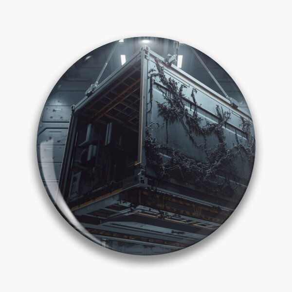 Item preview, Quarantined Cargo Bay Containment | Industrial Sci-Fi Horror Space Art designed and sold by Element Horizon Studio.