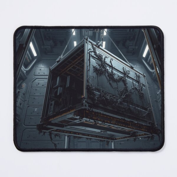 Item preview, Quarantined Cargo Bay Containment | Industrial Sci-Fi Horror Space Art designed and sold by Element Horizon Studio.