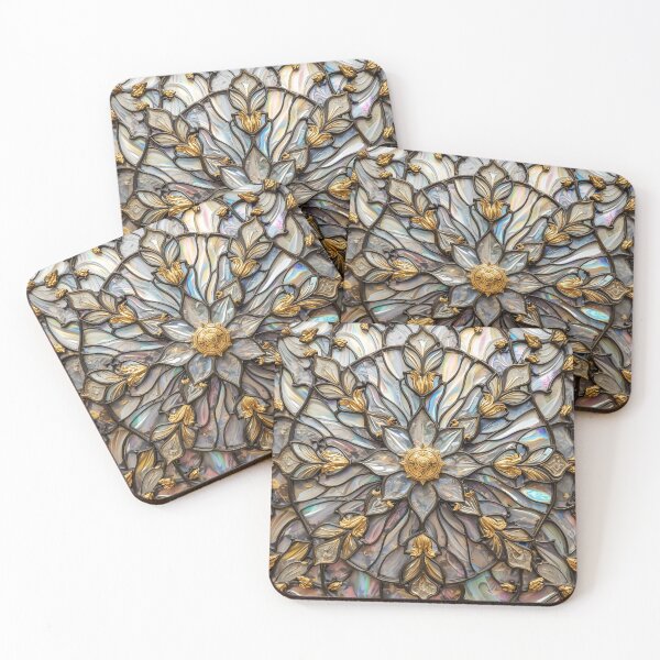 Item preview, Radiant Harmony Mandala – Stained Glass Floral Medallion designed and sold by FerryFineArt.