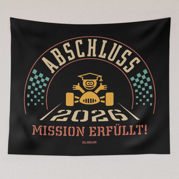 Item preview, Graduation 2026 – Mission accomplished! (School leaving certificate / Finish line / 4C) designed and sold by Roderix.