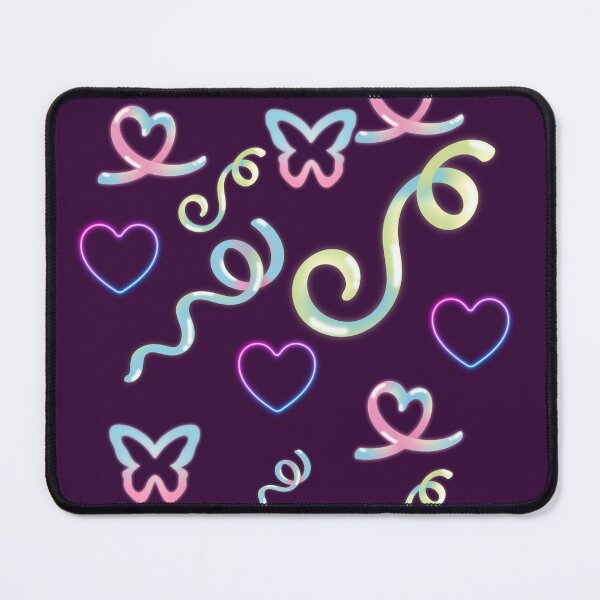 Item preview, Sweet Neon Hearts and Butterflies - Romantic Pastel Glow designed and sold by SolutionsArt.