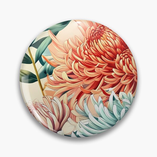 Item preview, Chrysanthemum Harmony – Botanical Bloomscape designed and sold by meesub.