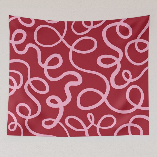 Item preview, Squiggle Pattern, Pink and Red designed and sold by OneThreeSix.