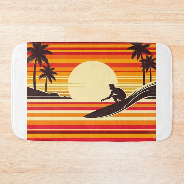 Item preview, Retro 70s Sunset Surfer – Vintage Surf Silhouette Design designed and sold by ashokreddy343.